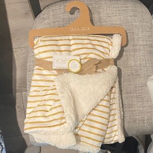 Lila & Jack Yellow Striped Baby Blanket